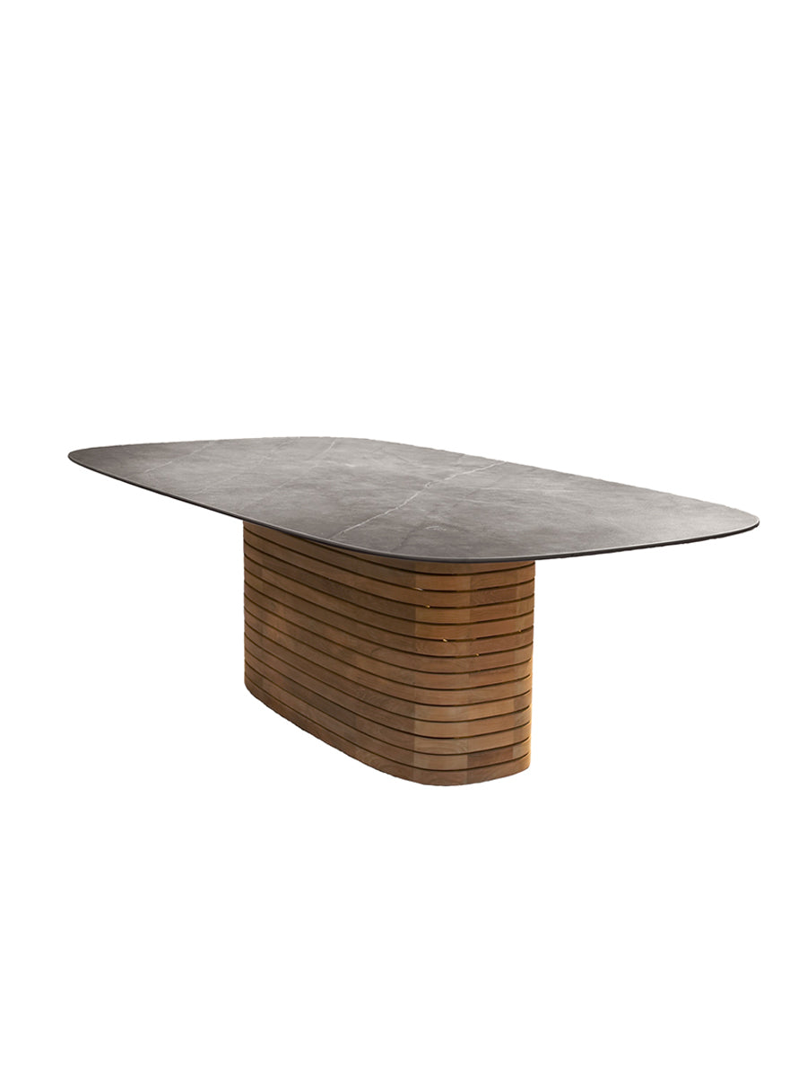 Mellow havebord, ovalt, medium fra Cane-line - Taupe - Jacobsen Plus