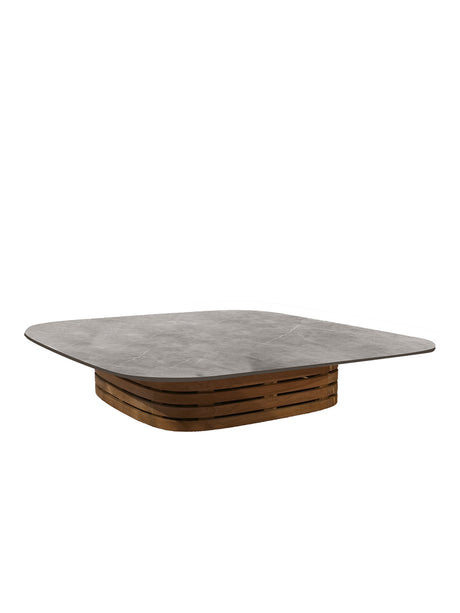 Mellow udendørs sofabord, kvadratisk, large fra Cane-line - Taupe - Jacobsen Plus