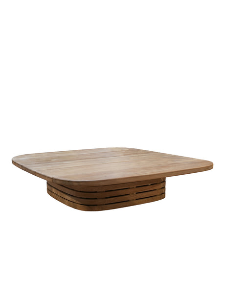 Mellow udendørs sofabord, kvadratisk, large fra Cane-line - Teak - Jacobsen Plus