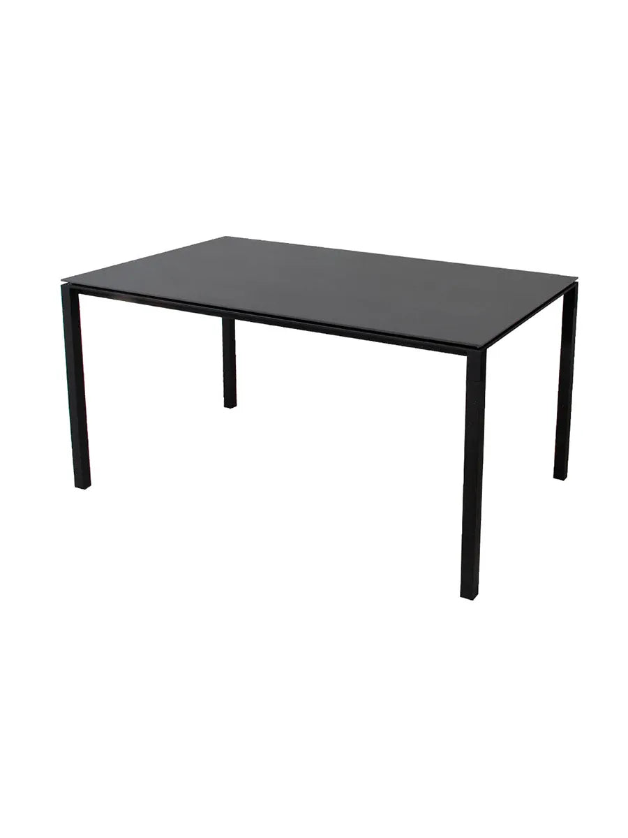 Pure Bord, 150x90 cm fra Cane-line - Nero Black / Lava grey - Jacobsen Plus