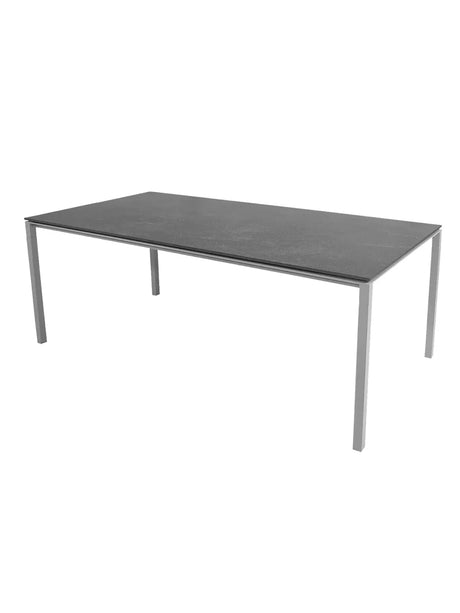 Pure Bord, 200x100 cm fra Cane-line - Light grey / Fossil Black - Jacobsen Plus