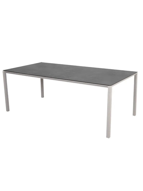 Pure Bord, 200x100 cm fra Cane-line - Sand / Fossil Black - Jacobsen Plus