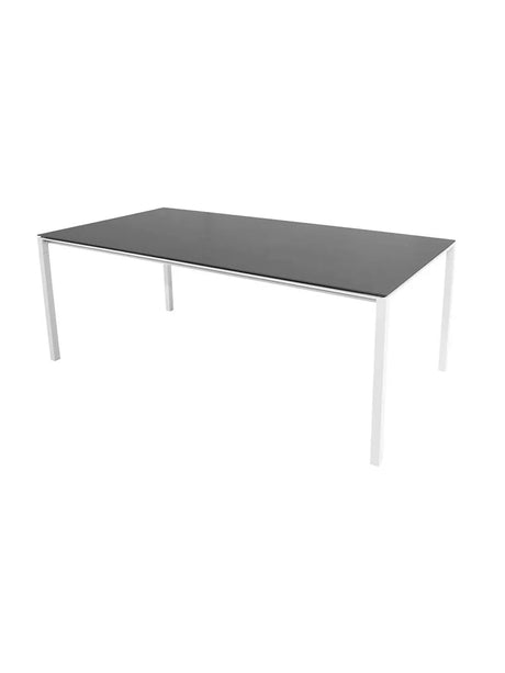 Pure Bord, 200x100 cm fra Cane-line - White / Nero Black - Jacobsen Plus