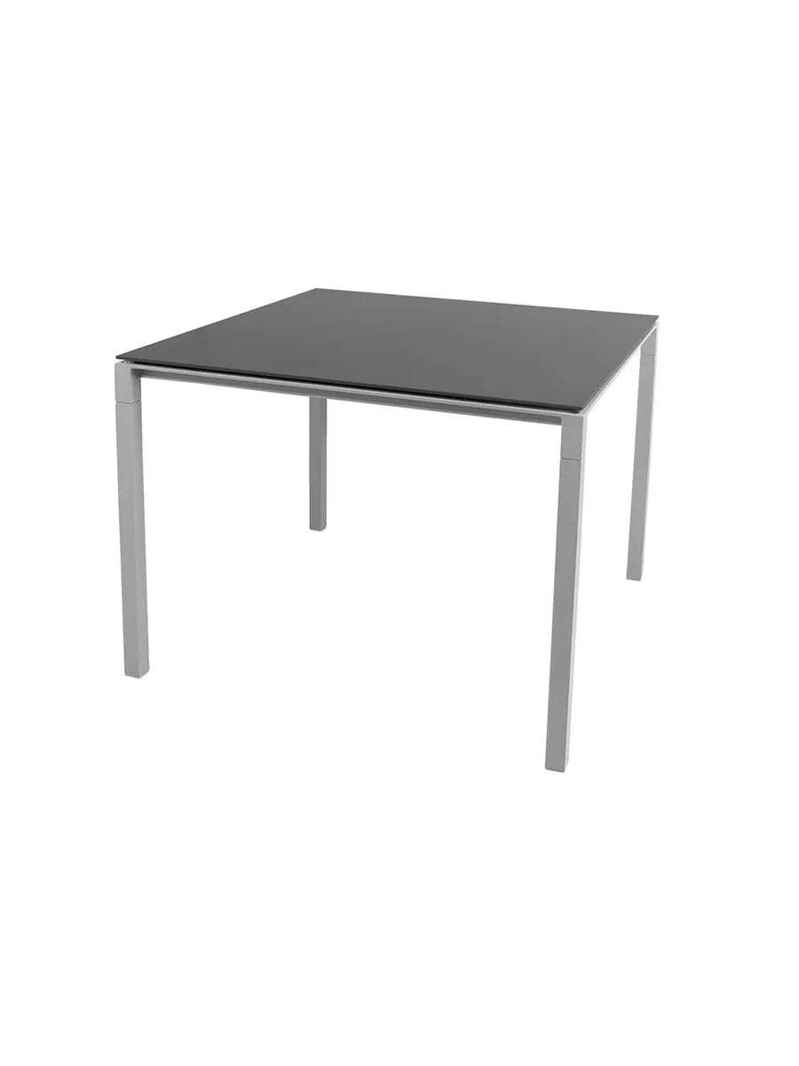 Pure Bord, 100x100 cm fra Cane-line - Light grey / Nero Black - Jacobsen Plus