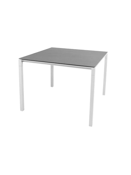 Pure Bord, 100x100 cm fra Cane-line - White / Basalt grey - Jacobsen Plus