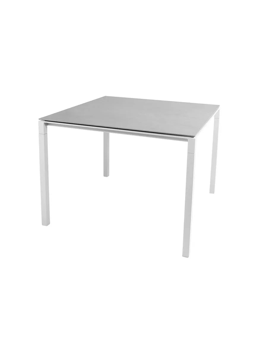 Pure Bord, 100x100 cm fra Cane-line - White / Concrete grey - Jacobsen Plus