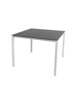 Pure Bord, 100x100 cm fra Cane-line - White / Nero Black - Jacobsen Plus