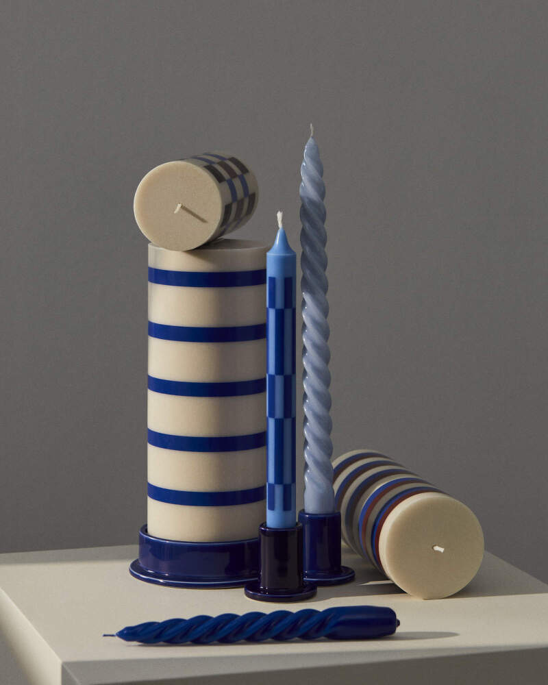 Column Candleholder Large, blue fra Hay - 2 - Jacobsen Plus