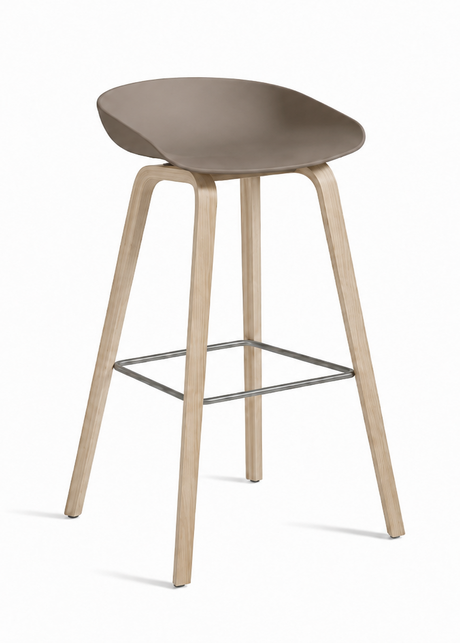 About a Stool AAS32 High, khaki/sæbebehandlet eg fra Hay - 1 - Jacobsen Plus