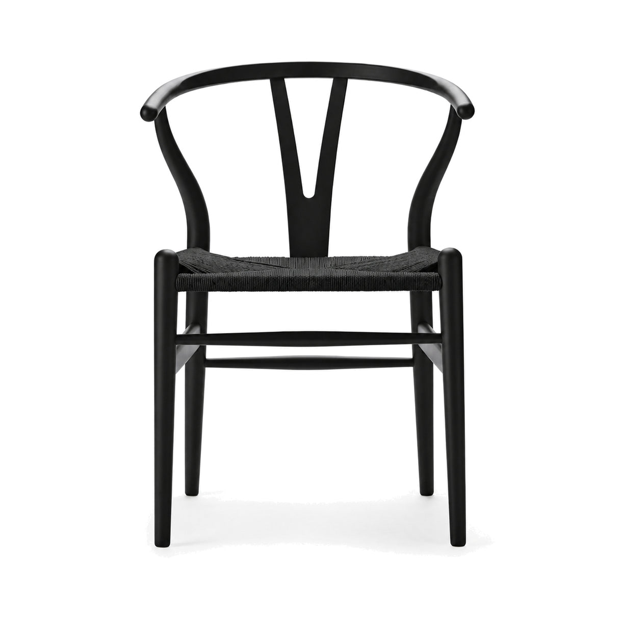 Y-stol CH24 Sortmalet bøg, glans 20 med sort flet af Hans J. Wegner - 1 - Jacobsen Plus