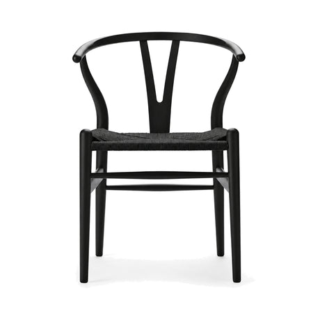 Y-stol CH24 Sortmalet bøg, glans 20 med sort flet af Hans J. Wegner - 1 - Jacobsen Plus