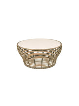 Basket Sofabord fra Cane-line - Stor - H45 x Ø95 cm / Natural-Travertine look - Jacobsen Plus