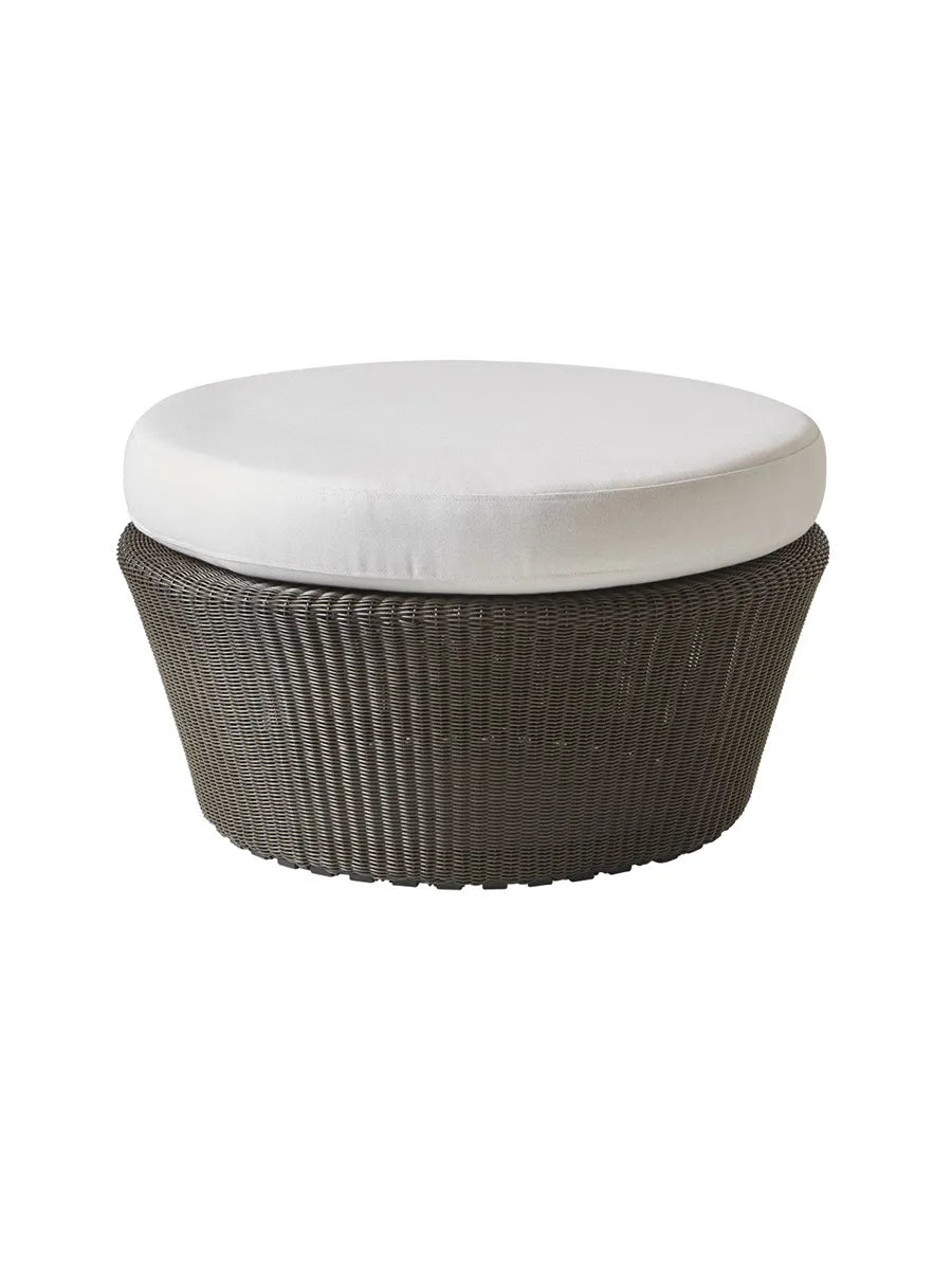 Kingston Fodskammel fra Cane-line - Mocca / White, Cane-line Natté inkl. QuickDry - Jacobsen Plus