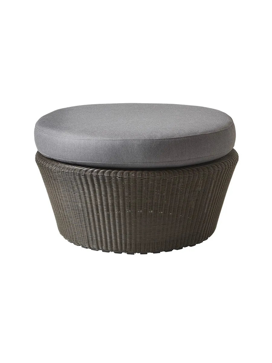 Kingston Fodskammel fra Cane-line - Mocca / Grey, Cane-line Natté inkl. QuickDry - Jacobsen Plus