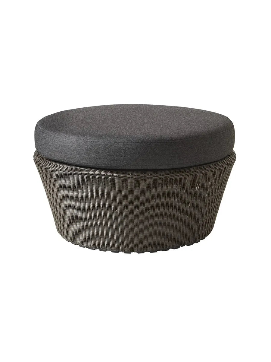 Kingston Fodskammel fra Cane-line - Mocca / Black, Cane-line Natté - Jacobsen Plus