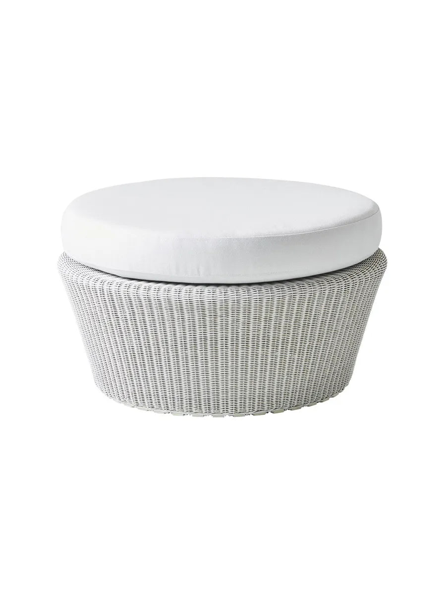 Kingston Fodskammel fra Cane-line - Hvid-grå / White, Cane-line Natté inkl. QuickDry - Jacobsen Plus