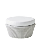 Kingston Fodskammel fra Cane-line - Hvid-grå / White, Cane-line Natté inkl. QuickDry - Jacobsen Plus