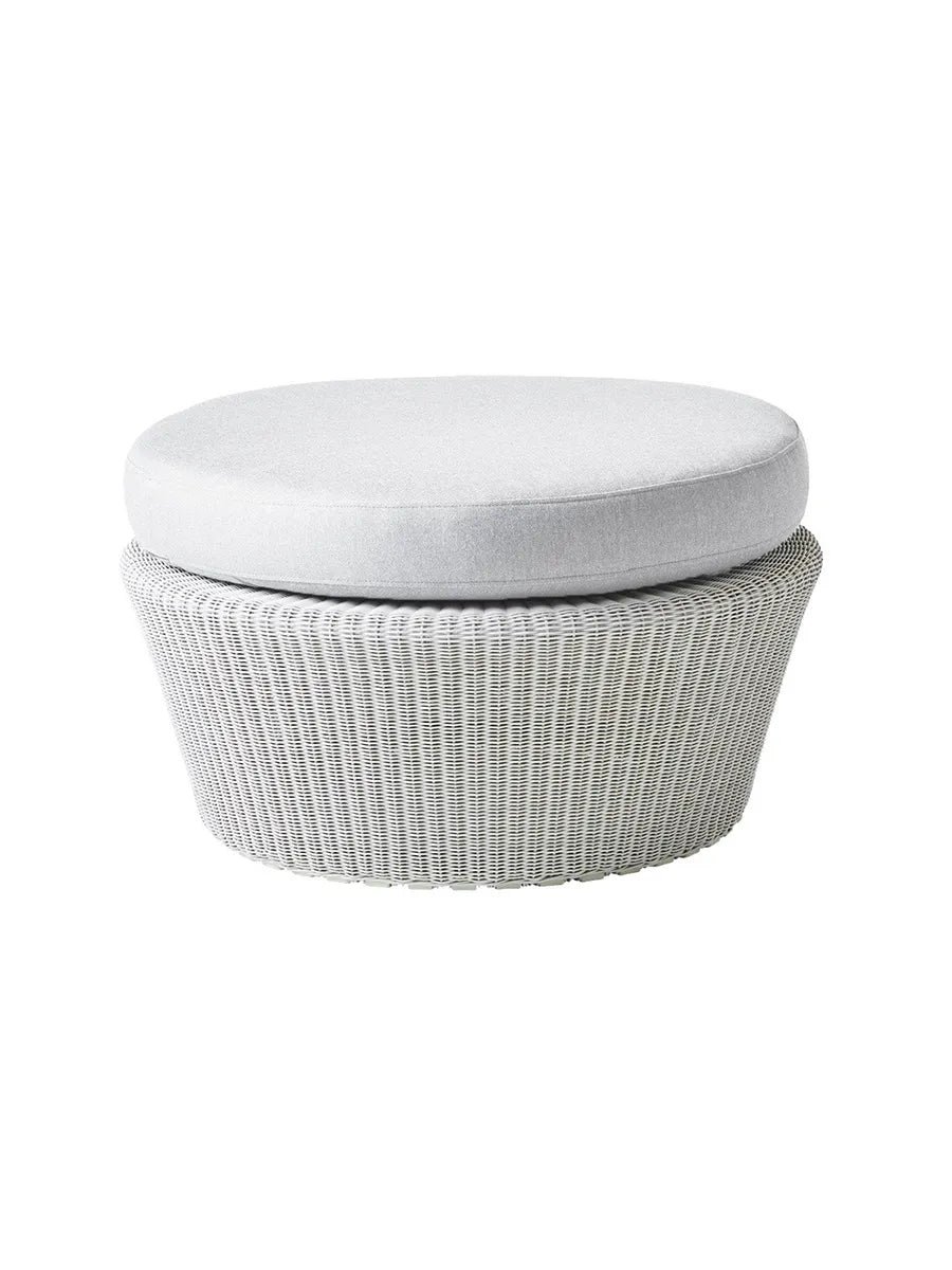 Kingston Fodskammel fra Cane-line - Hvid-grå / Light grey, Cane-line Natté - Jacobsen Plus