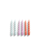 Spiral lys, 6 stk fra Hay - Ice blue, lilac, apricot - Jacobsen Plus