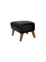 My Own Chair Skammel fra Audo Copenhagen - Sort Nevada læder - valnød - Jacobsen Plus