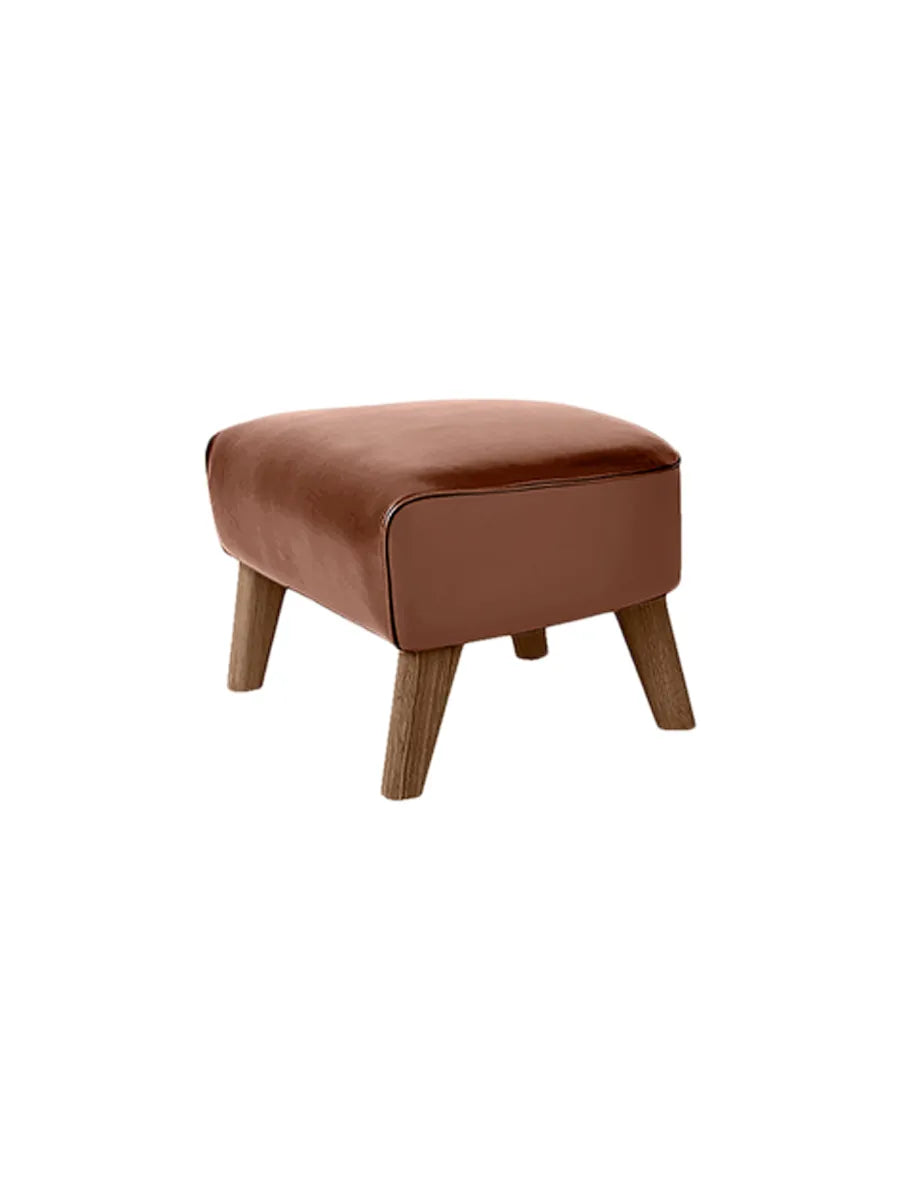 My Own Chair Skammel fra Audo Copenhagen - Cognac Nevada læder - valnød - Jacobsen Plus