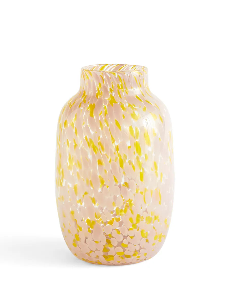 Splash Vase, Round light pink and yellow fra Hay