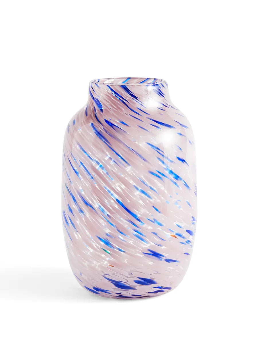 Splash Vase, Round light pink and blue fra Hay