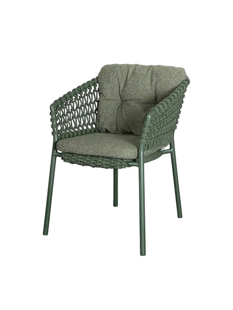 Ocean Stol, Soft Rope fra Cane-line - Dark green / Dark green, Cane-line Wove - Jacobsen Plus