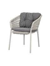 Ocean Stol, Soft Rope fra Cane-line - Sand / Dark grey, Cane-line Wove - Jacobsen Plus
