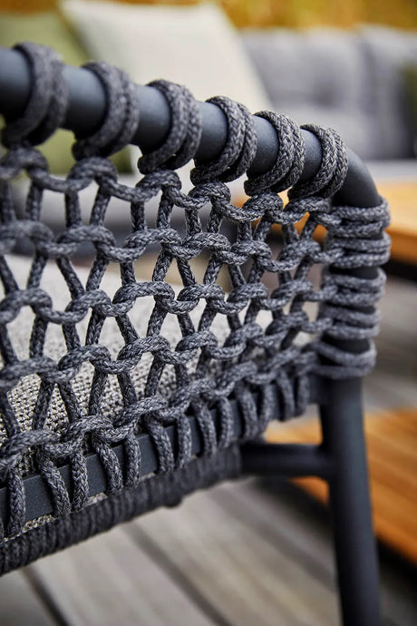 Ocean Loungestol, Soft Rope fra Cane-line - Dark grey / Ingen hynde - Jacobsen Plus