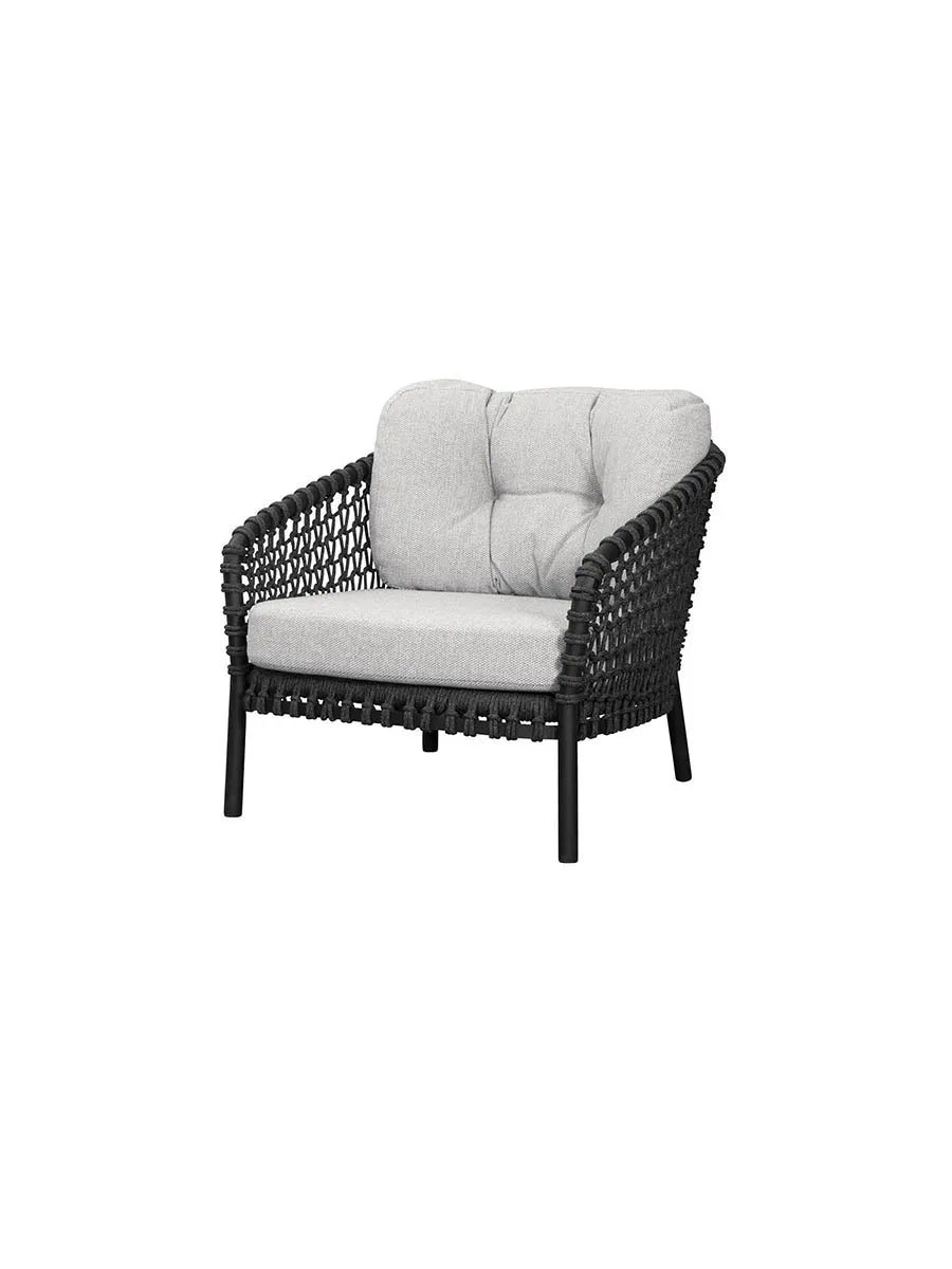 Ocean Large Loungestol, soft rope fra Cane-line - Light brown - Jacobsen Plus
