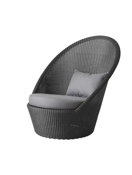Kingston Solstol med hjul fra Cane-line - Graphite / Grey, Cane-line Natté inkl. QuickDry - Jacobsen Plus