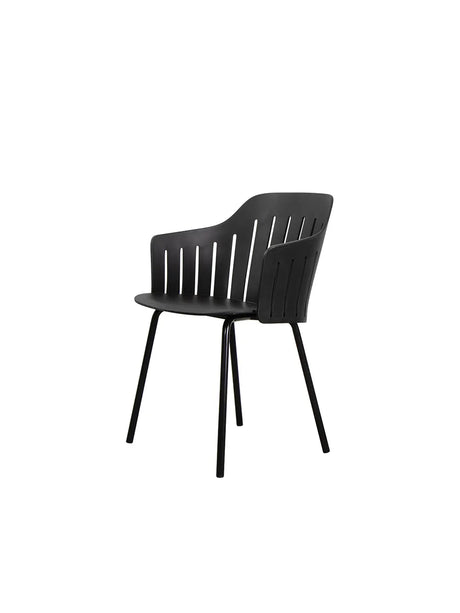 Choice Stol fra Cane-line - Black / Galvanized steel-4-legs-black - Jacobsen Plus