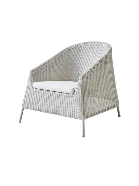 Kingston Loungestol fra Cane-line - Hvid-grå / White, Cane-line Natté - Jacobsen Plus