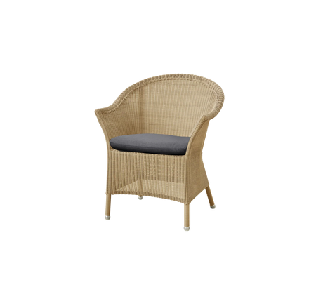 Lansing Havestol fra Cane-line - Natur / Grey - Cane-line Natte sædehynde - Jacobsen Plus