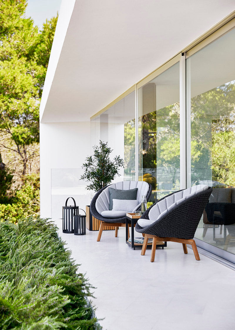 Peacock Loungestol, Soft Rope m/ben i teak fra Cane-line