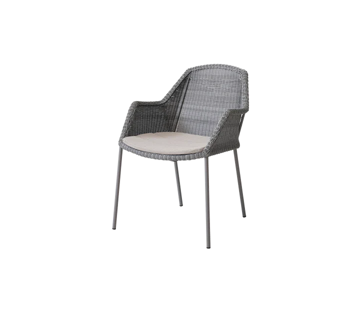 Breeze stol, stabelbar inkl. hynde fra Cane-line - Light grey / Sand - Cane-line Natté - Jacobsen Plus