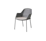 Breeze stol, stabelbar inkl. hynde fra Cane-line - Light grey / Sand - Cane-line Natté - Jacobsen Plus