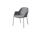 Breeze stol, stabelbar inkl. hynde fra Cane-line - Light grey / Grey - Cane-line Natté - Jacobsen Plus