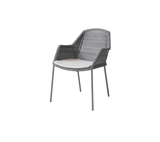 Breeze stol, stabelbar inkl. hynde fra Cane-line - Light grey / Light grey - Cane-line Natté - Jacobsen Plus