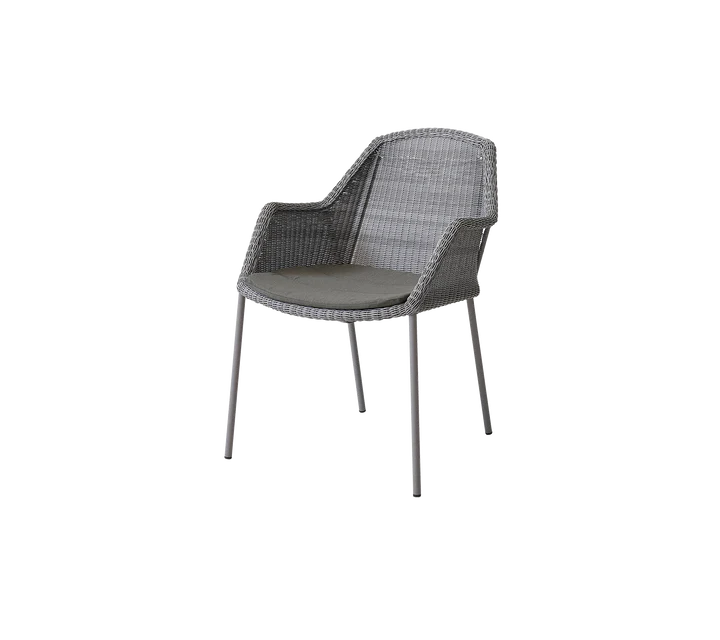 Breeze stol, stabelbar inkl. hynde fra Cane-line - Light grey / Taupe - Cane-line Natté - Jacobsen Plus
