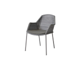 Breeze stol, stabelbar inkl. hynde fra Cane-line - Light grey / Taupe - Cane-line Natté - Jacobsen Plus