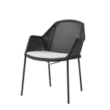 Breeze stol, stabelbar inkl. hynde fra Cane-line - Black / White - Cane-line Natté - Jacobsen Plus
