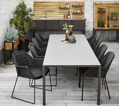 Pure Bord, 280x100 cm fra Cane-line - Lava grey / Concrete grey - Jacobsen Plus
