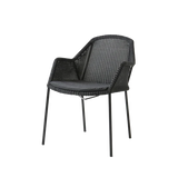 Breeze stol, stabelbar inkl. hynde fra Cane-line - Black / Black - Cane-line Natté - Jacobsen Plus