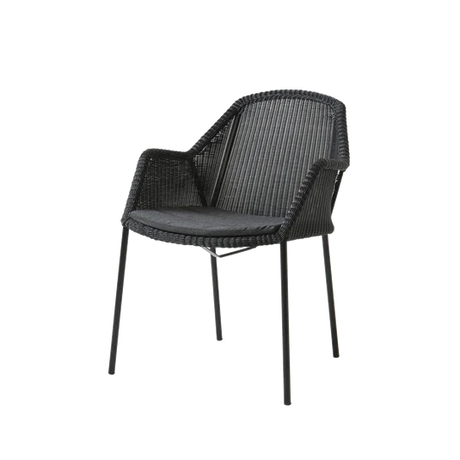 Breeze stol, stabelbar inkl. hynde fra Cane-line - Black / Black - Cane-line Natté - Jacobsen Plus