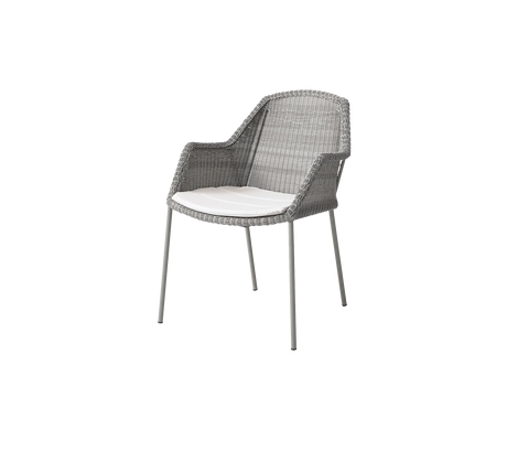 Breeze stol, stabelbar inkl. hynde fra Cane-line - Taupe / White - Cane-line Natté - Jacobsen Plus