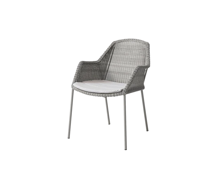 Breeze stol, stabelbar inkl. hynde fra Cane-line - Taupe / Light grey - Cane-line Natté - Jacobsen Plus