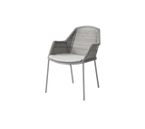 Breeze stol, stabelbar inkl. hynde fra Cane-line - Taupe / Light grey - Cane-line Natté - Jacobsen Plus