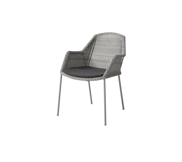 Breeze stol, stabelbar inkl. hynde fra Cane-line - Taupe / Black - Cane-line Natté - Jacobsen Plus